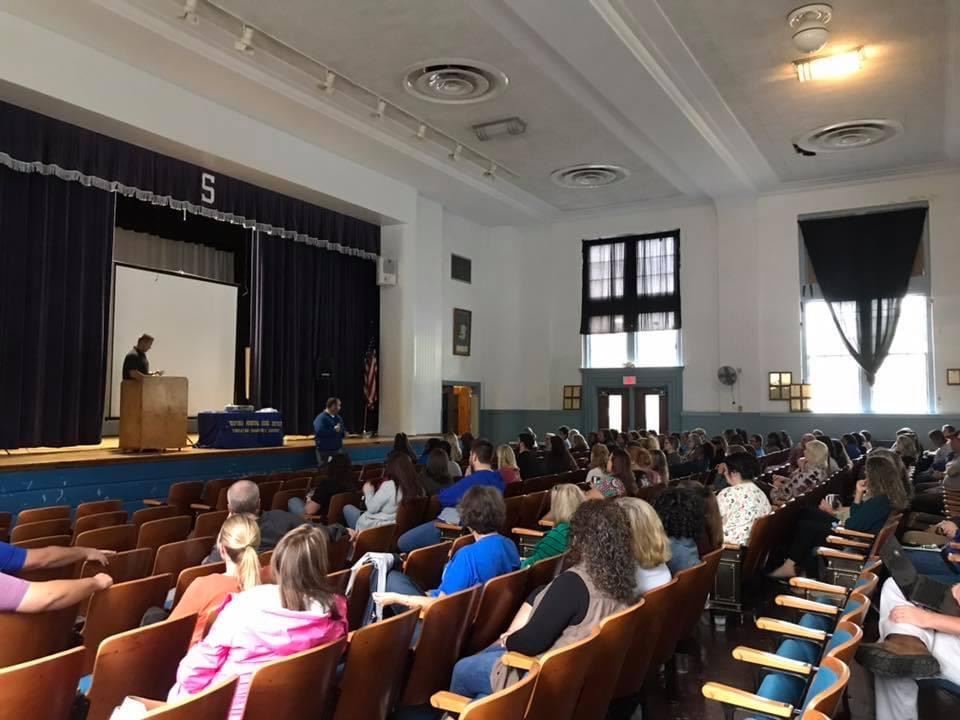Police Officer giving Presentation